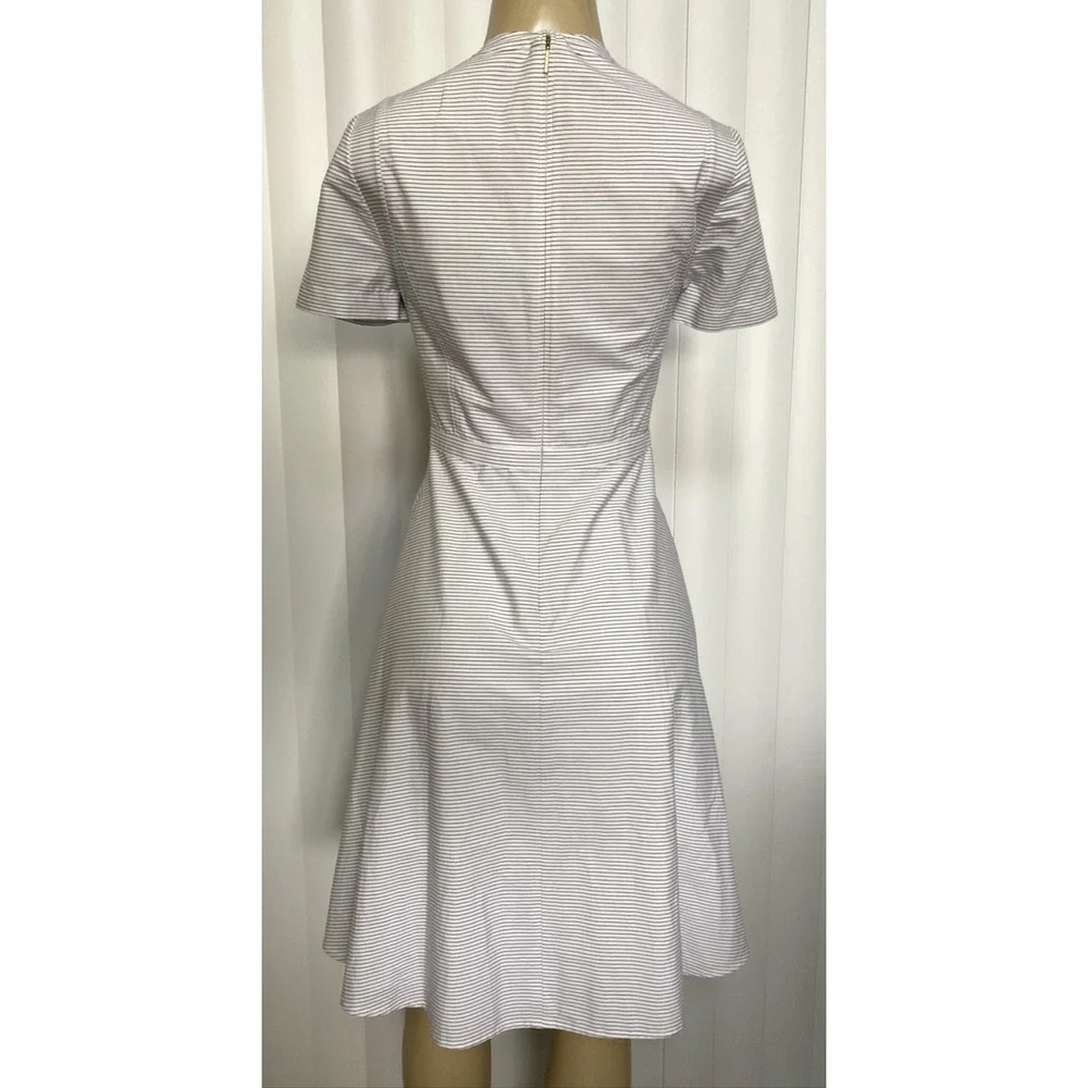 Tory Burch Light Blue Short Sleeve Fit-and-Flare Mini Dress